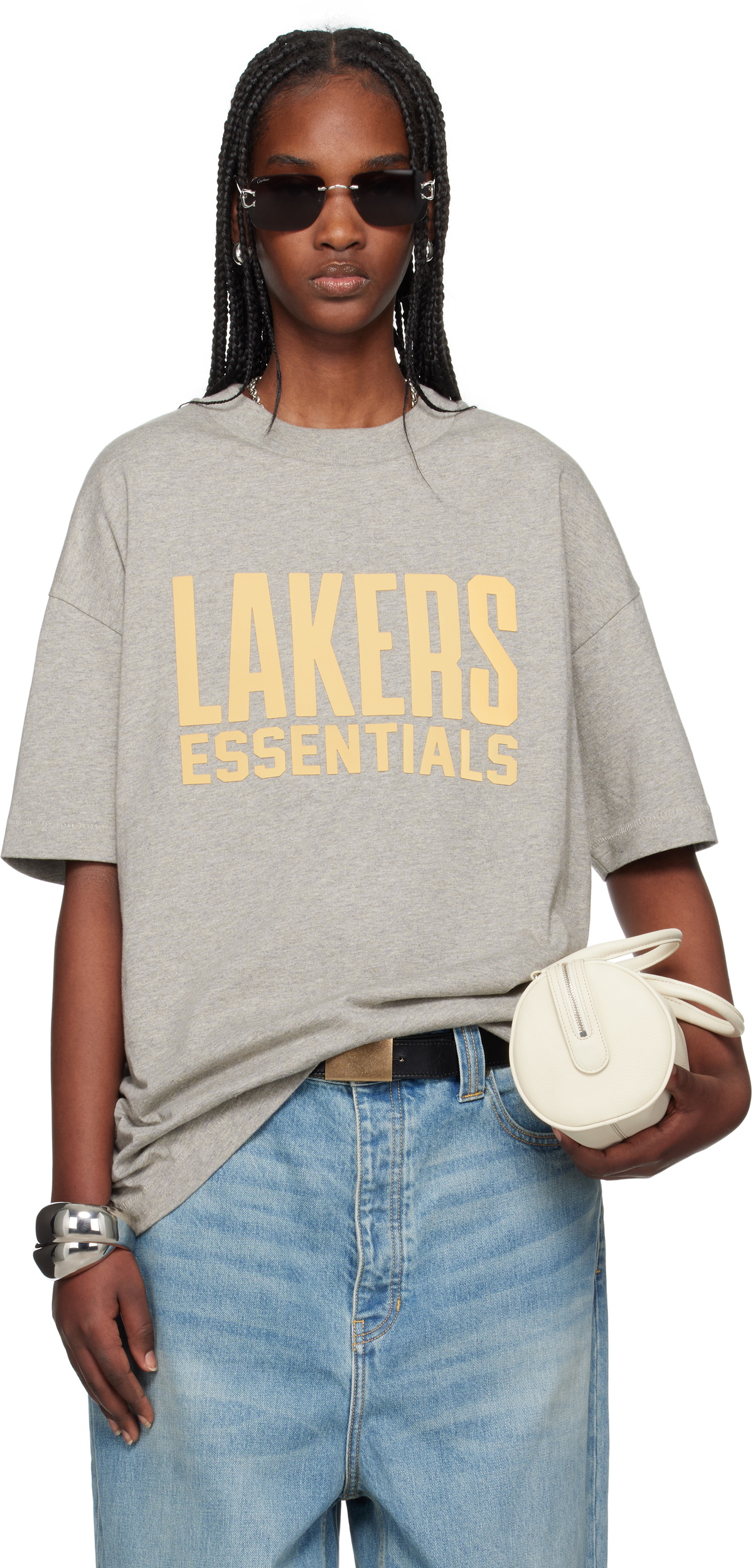 関税込＊FEAR OF GOD ESSENTIALS＊フットボールTシャツ グレー Fear of God ESSENTIALS Gray Football T-Shirt Fear Of God