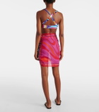 Pucci Patchwork printed cotton beach cover-up
