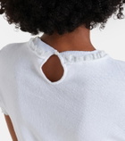 Shushu/Tong Lace-trimmed linen top