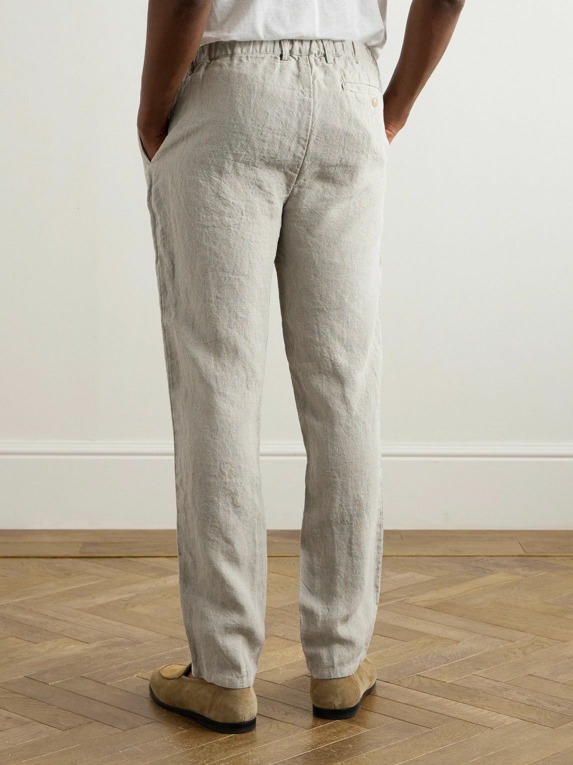 A Kind Of Guise - Tapered Linen Trousers - Neutrals