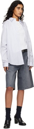 mfpen Gray Rivet Denim Shorts