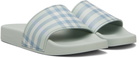 Burberry Green Check Slides