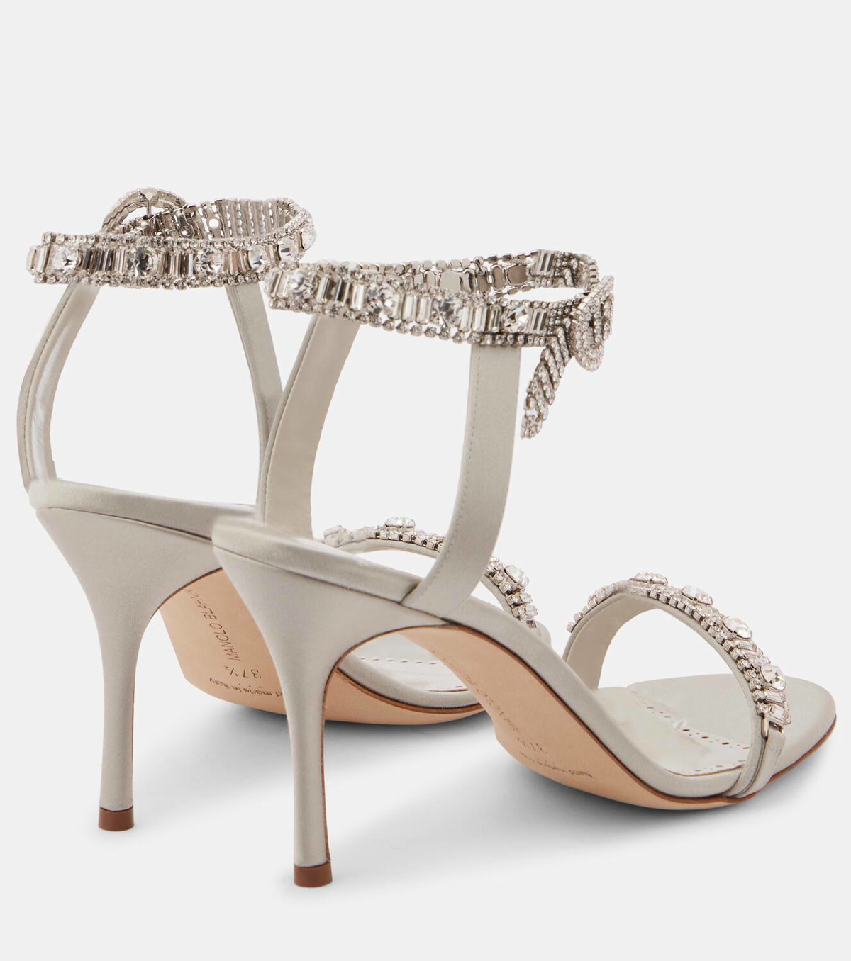 【Manolo Blahnik】華やか◎アサ 90 装飾サテンサンダル Manolo Blahnik Asa 90 embellished satin sandals Manolo Blahnik