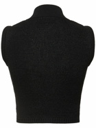 ALESSANDRA RICH High Neck Sequined Knit Vest with zip