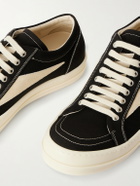 DRKSHDW by Rick Owens - Suede-Trimmed Denim Sneakers - Black