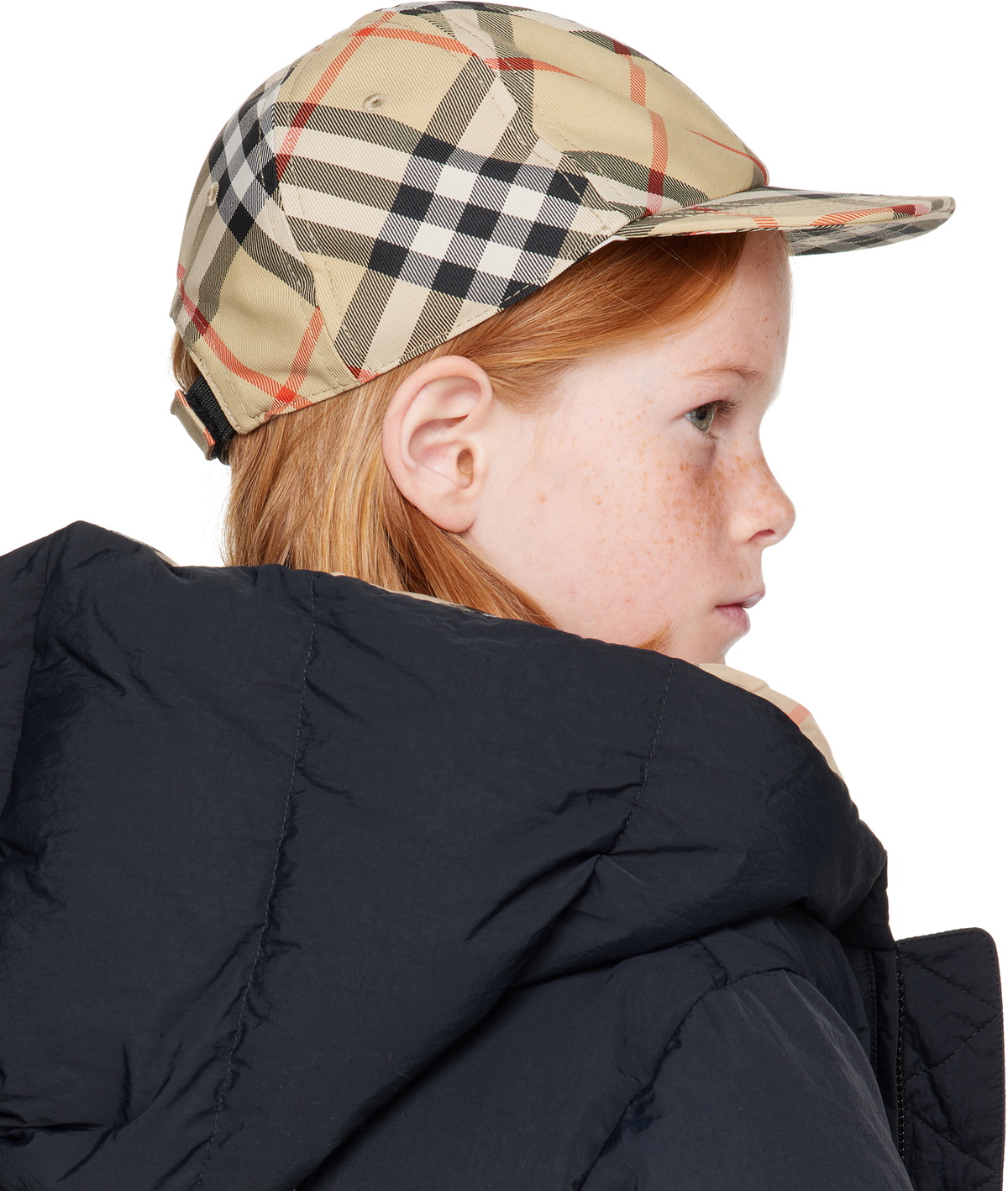 Burberry kids帽子 Burberry Kids Check Baseball Cap | Neutrals | FARFETCH