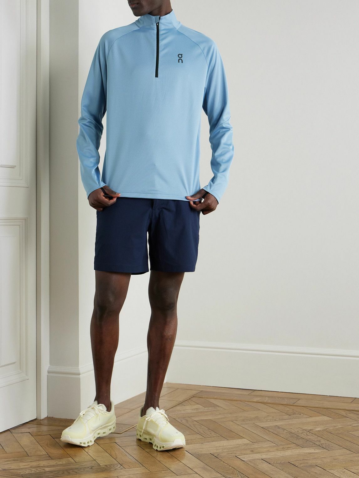 ON - Climate Recycled-Jersey Half-Zip Running Top - Blue