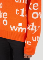 Phonetic Logo Sweater in Orange