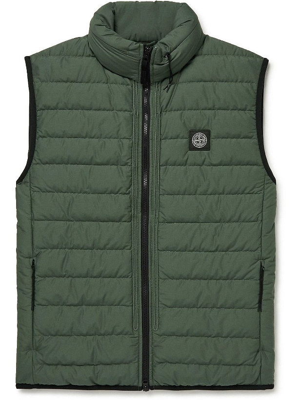 Photo: Stone Island - Logo-Appliquéd Quilted Shell Down Gilet - Green