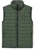 Stone Island - Logo-Appliquéd Quilted Shell Down Gilet - Green