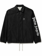 Palm Angels - Appliquéd Logo-Print Shell Coach Jacket - Black