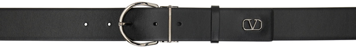 Photo: Valentino Garavani Black Vlogo Belt