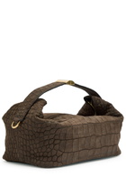 Calvin Klein Andy Crocodile-effect Nubuck top Handle bag - Brown - One Size
