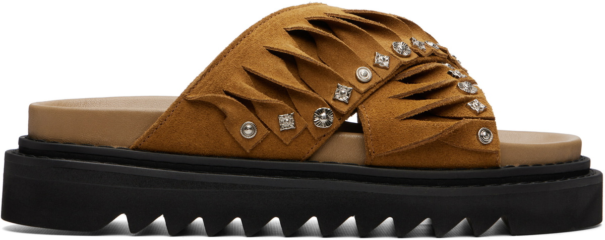Toga Virilis Tan Suede Sandals