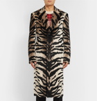 Alexander McQueen - Slim-Fit Tiger-Jacquard Velvet Coat - Men - Tan