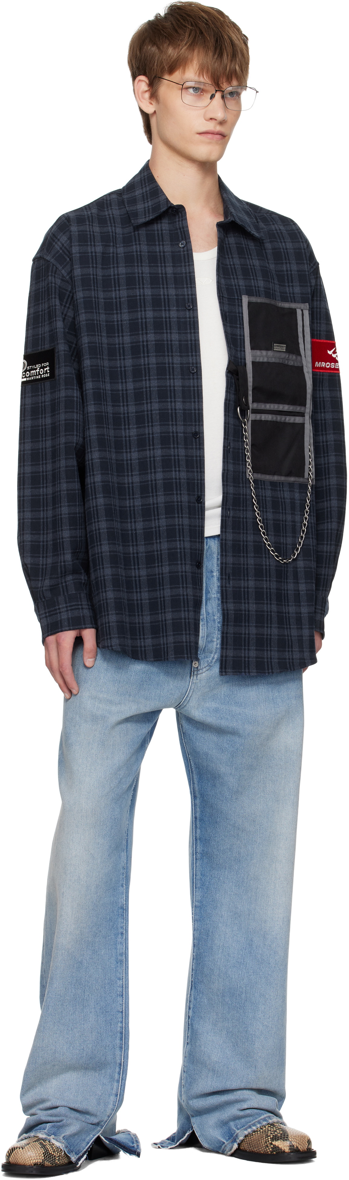 Martine Rose Navy Wallet Shirt