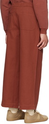 Bode Brown Wide-Leg Snap Trousers