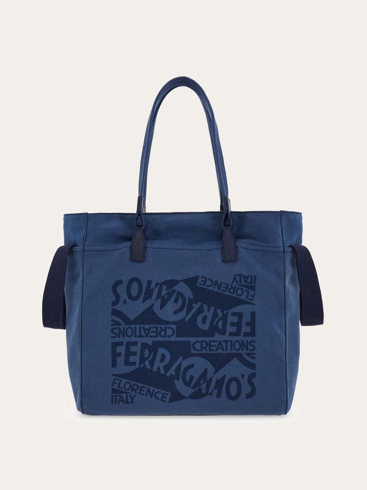 Ferragamo Mens Tote bag with logo in Blue