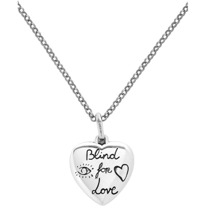 Blind for Love sterling silver necklace in silver - Gucci | Mytheresa