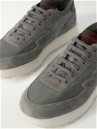 Berluti - Shell and Leather-Trimmed Suede Sneakers - Unknown