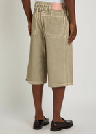 Acne Studios Two-tone Denim Shorts Beige