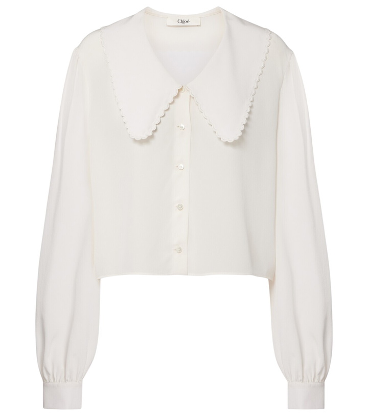 Photo: Chloé Scalloped silk shirt