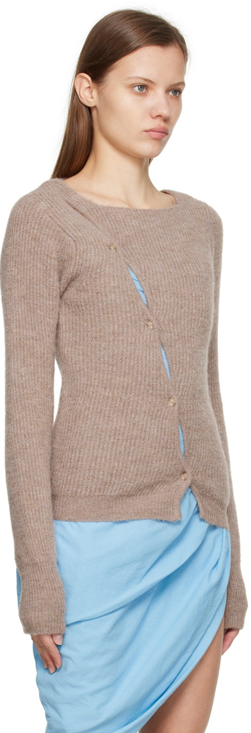 Jacquemus Brown Le Papier 'La Maille Pau' Cardigan Jacquemus