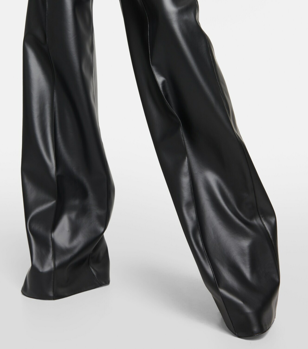 Alex Perry Strapless faux-leather jumpsuit