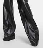 Alex Perry Strapless faux-leather jumpsuit