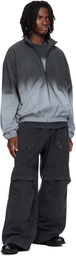 Alexander Wang Gray & Silver Reflective Track Jacket
