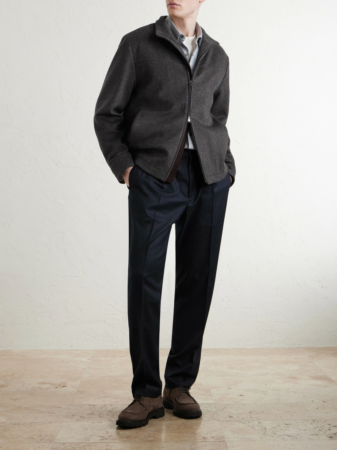 Canali - Wool Blouson Jacket - Gray