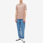 Fred Perry Men's Plain Polo Shirt in Dark Pink