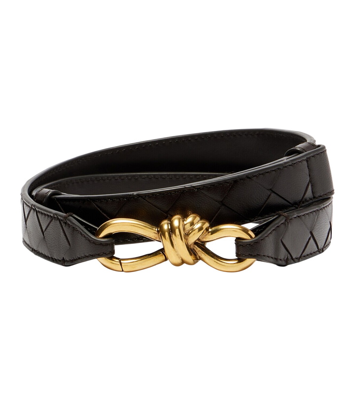 Photo: Bottega Veneta Knot Intrecciato leather belt