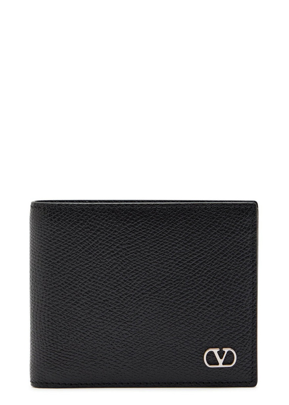 Photo: Valentino Garavani Vlogo Grained Leather Wallet - Black - One Size