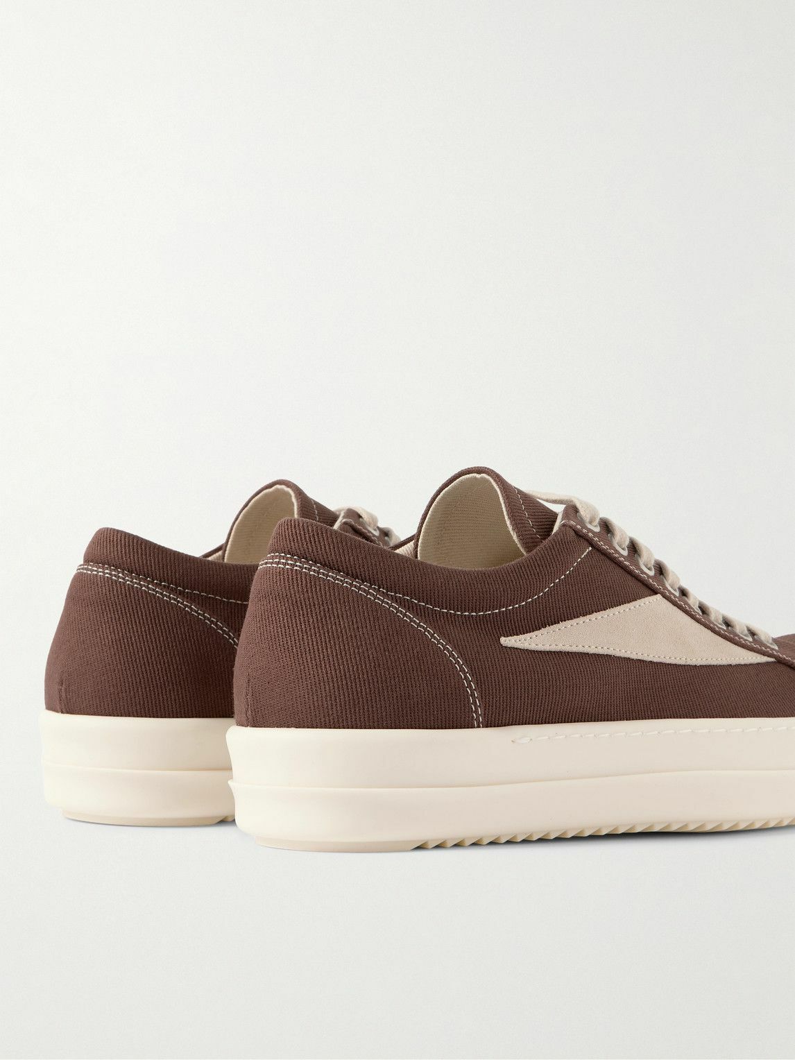 24PF new/RICK OWENS ロートップスニーカー Sneakers Brown Rick Owens Men's Jumbo Lace Padded Low Sneakers in Dark Dust