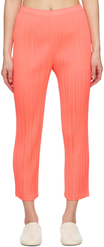 Photo: Pleats Please Issey Miyake Orange Monthly Colors January Trousers