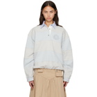 Acne Studios Blue & Gray Striped Polo