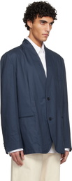 Hed Mayner Navy Cotton Blazer