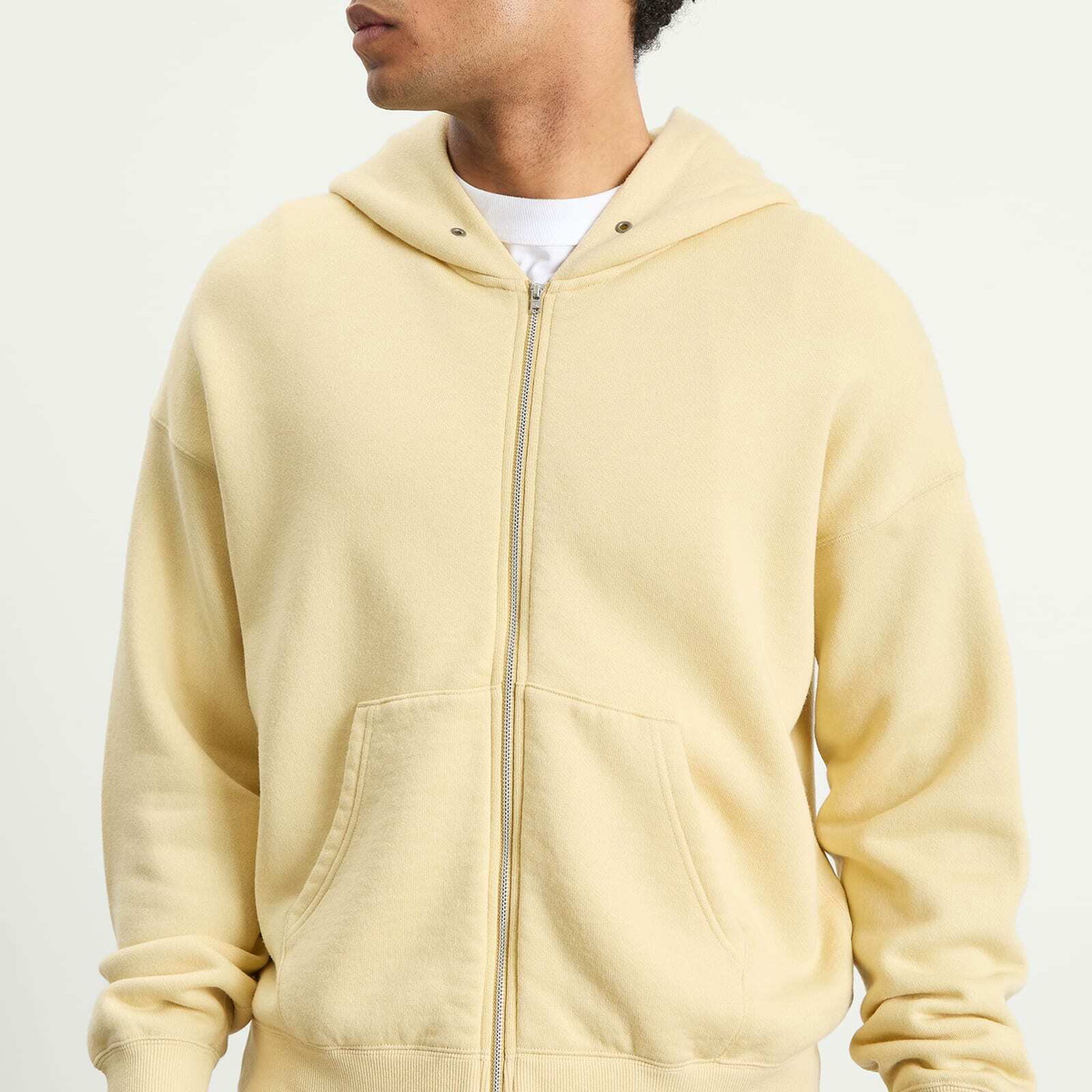 Visvim Men's Jumbo Fine Wool Hoodie in Yellow