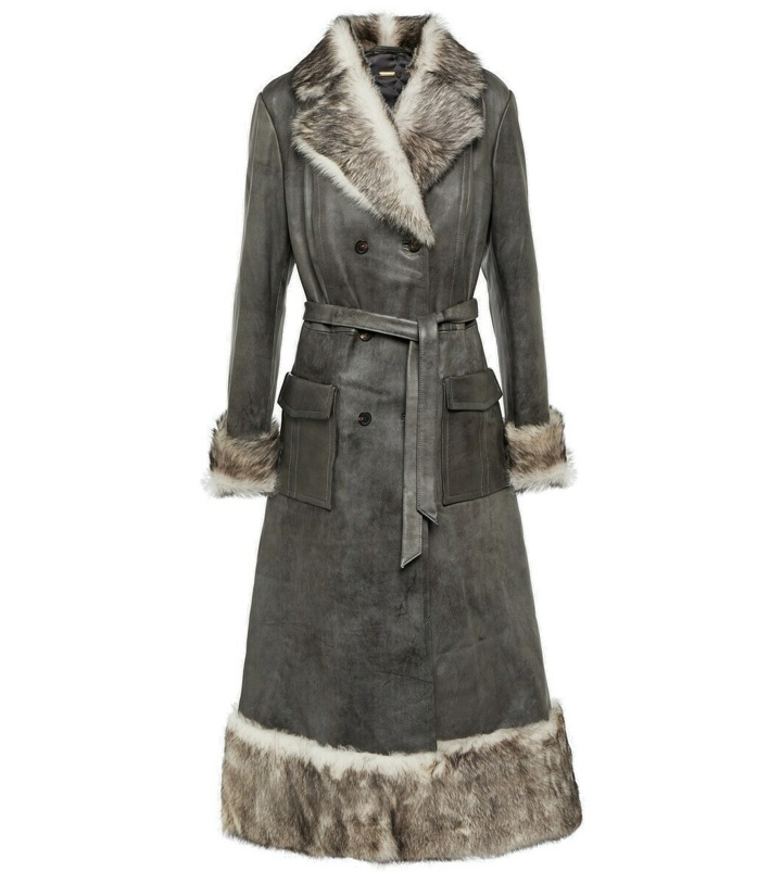 Photo: Dodo Bar Or Zvika belted shearling-trimmed coat