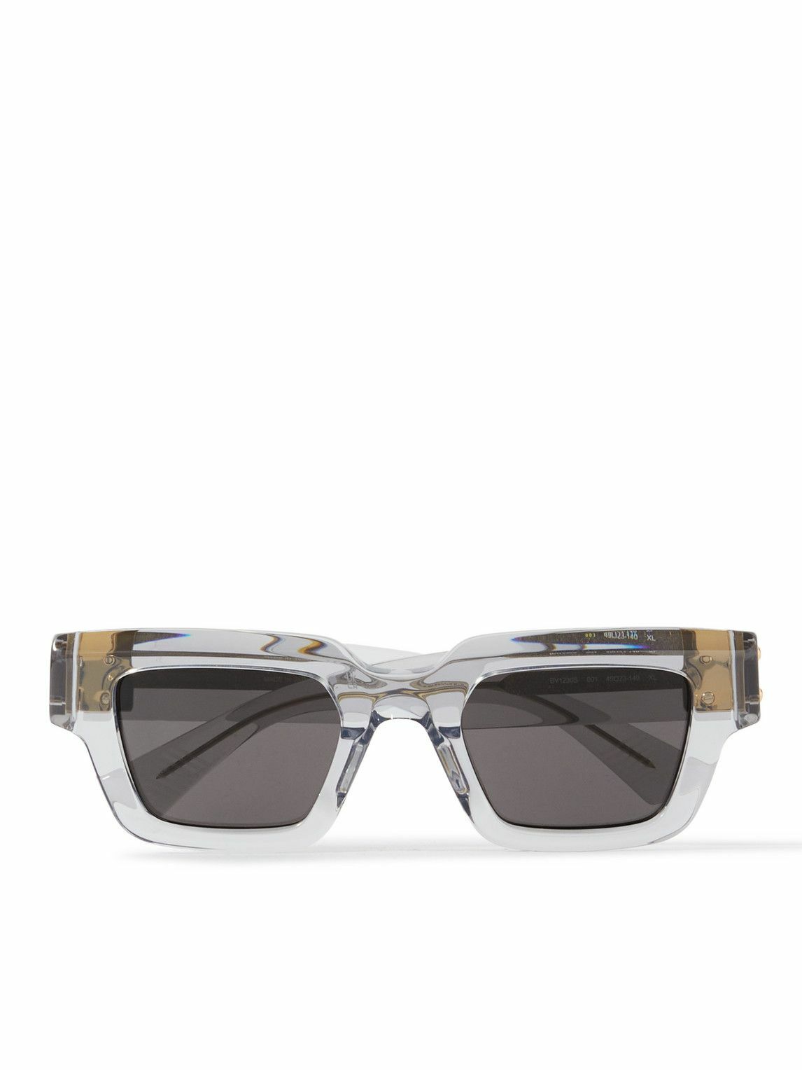 Bottega RectangularFrame GoldTone Acetate Sunglasses Bottega