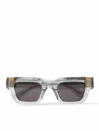 Bottega Veneta - Rectangular-Frame Gold-Tone Acetate Sunglasses