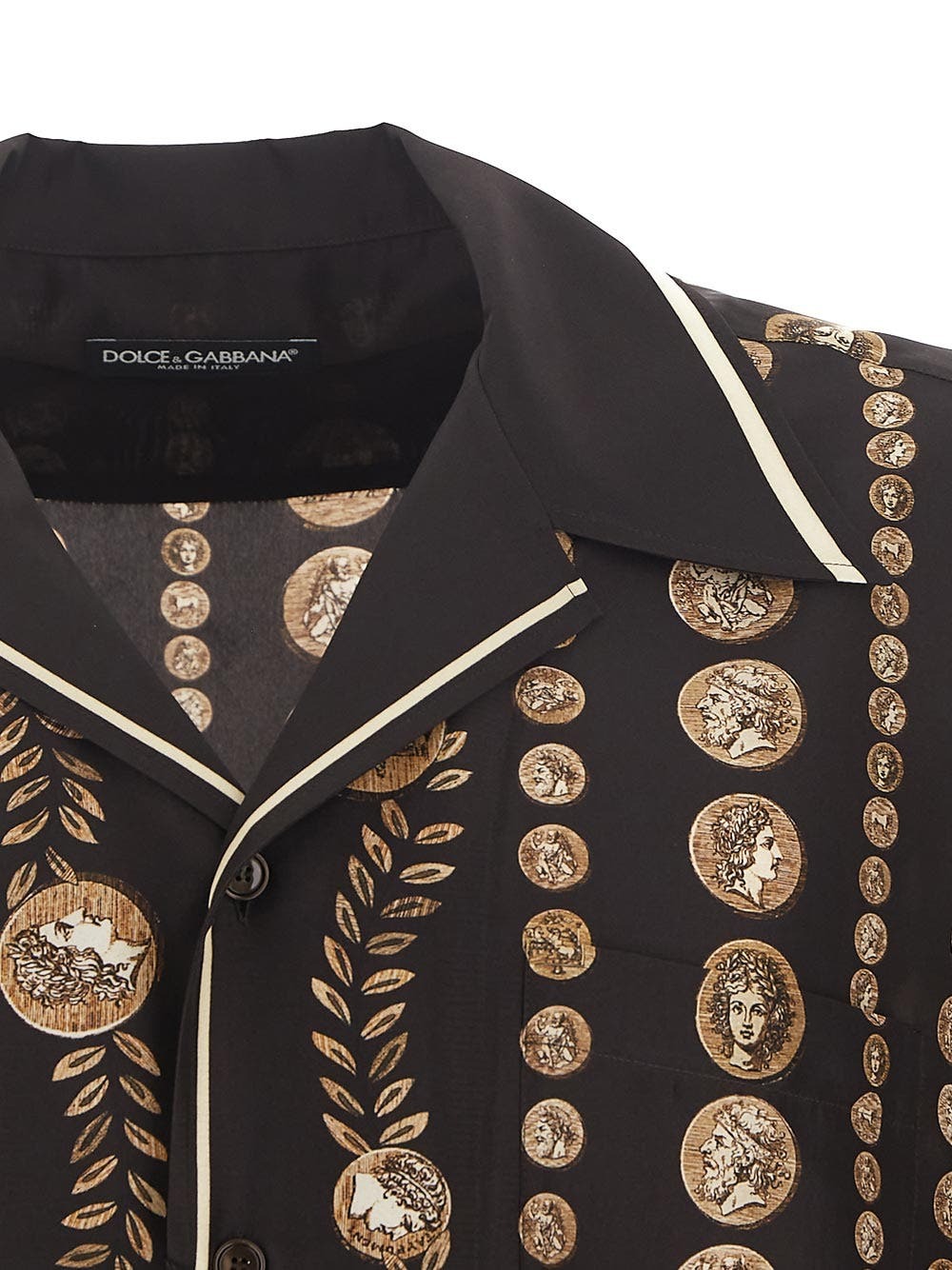 Dolce & Gabbana Coin Print Silk Hawaiian Shirt Dolce & Gabbana Dolce & Gabbana Coin Print Silk Hawaiian Shirt Dolce & Gabbana