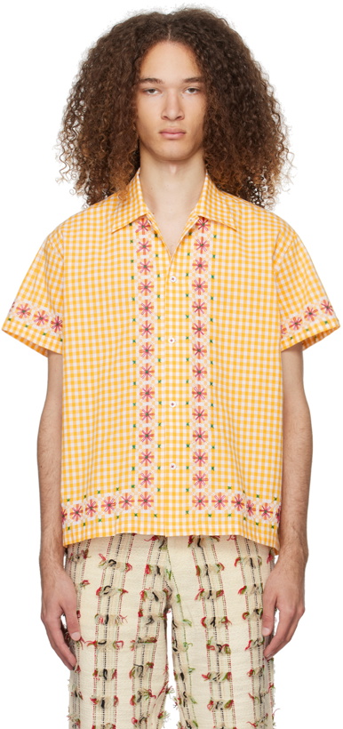 Photo: HARAGO Yellow Chicken Scratch Shirt