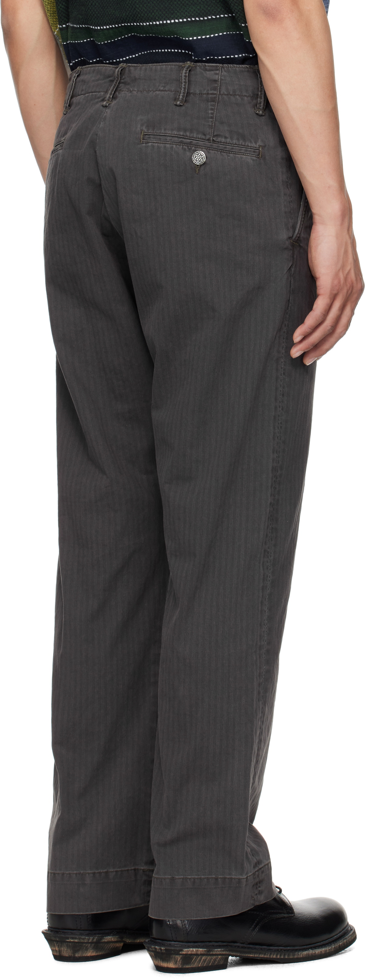 RRL Black Herringbone Twill Field Trousers RRL