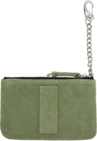 OPEN YY Khaki Yy Suede Stud Chain Wallet