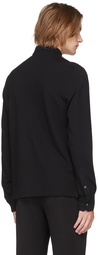 Ermenegildo Zegna Black Cotton Long Sleeve Polo