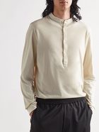 Barena - Nalin Cotton-Jersey Henley T-Shirt - Neutrals