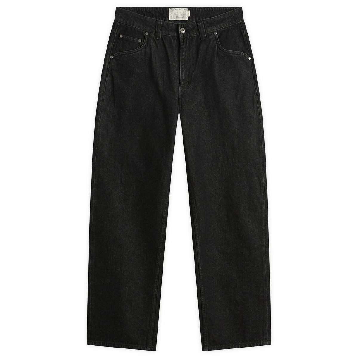 Dime Men's Baggy Denim Pants in Black Washed