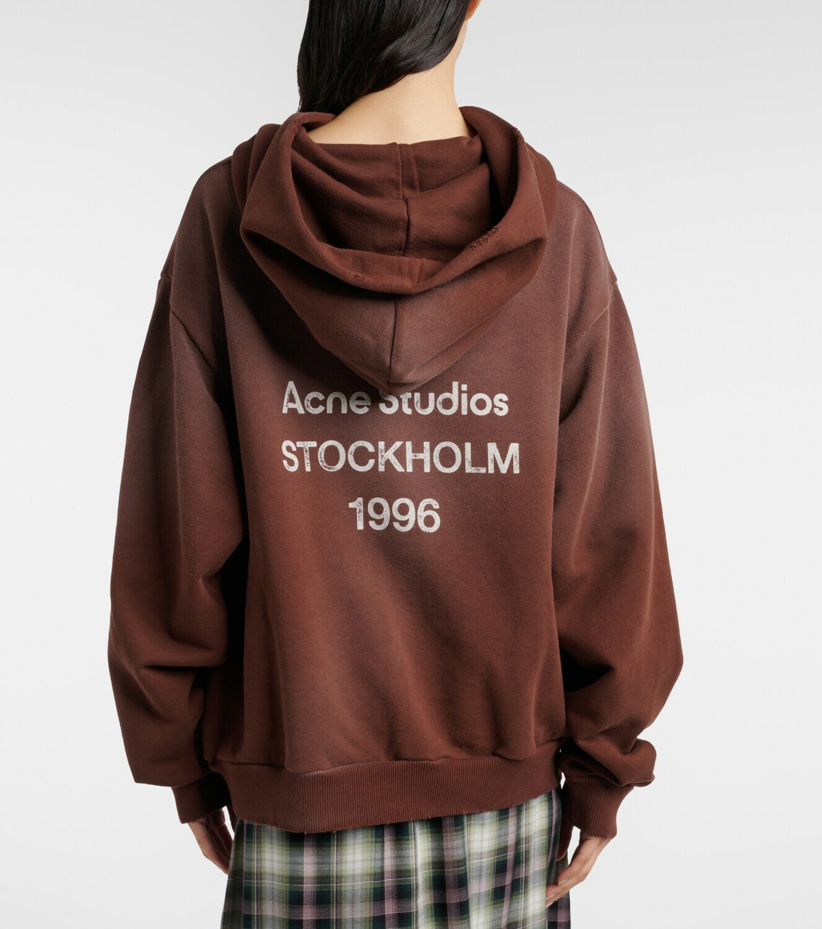 Acne Studios Logo cotton-blend fleece hoodie